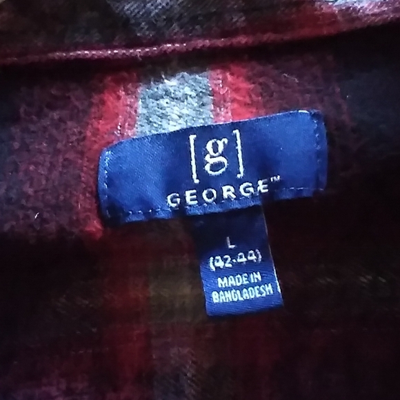 upcycled flannel shirt w/ custom OZZY OSBOURNE back patch and metal stud cross - Picture 4 of 4